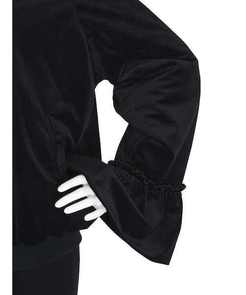 merry jenny(メリージェニー)の「フリルベロアブルゾン(ジャケット/アウター・レディース・ブラック/ワイン/ベージュ・F)」の14枚目の写真