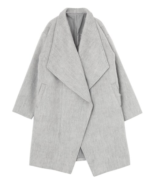 RESEXXY（リゼクシー）の「シャギーロングコート（ジャケット/アウター・レディース・ホワイト/グレー/ブラック・F）」の3枚目の写真