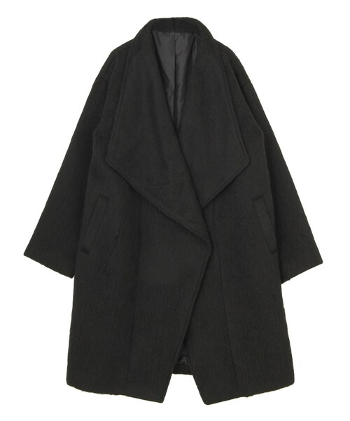 RESEXXY（リゼクシー）の「シャギーロングコート（ジャケット/アウター・レディース・ホワイト/グレー/ブラック・F）」の2枚目の写真