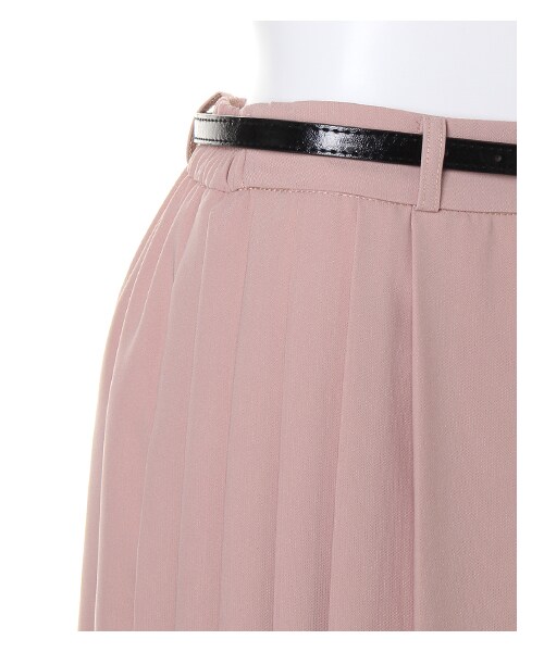 INGNI（イング）の「ベルト付ラチネサイドプリーツ／ガウチョ（パンツ・レディース・ﾃﾗｺｯﾀ/ｸﾛ/ﾋﾟﾝｸ/ﾎﾞﾙﾄﾞｰ/ｷｬﾒﾙ・M）」の4枚目の写真