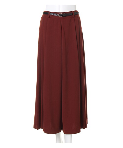 INGNI（イング）の「ベルト付ラチネサイドプリーツ／ガウチョ（パンツ・レディース・ﾃﾗｺｯﾀ/ｸﾛ/ﾋﾟﾝｸ/ﾎﾞﾙﾄﾞｰ/ｷｬﾒﾙ・M）」の13枚目の写真