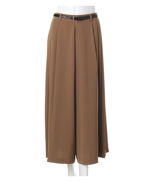 INGNI（イング）の「ベルト付ラチネサイドプリーツ／ガウチョ（パンツ・レディース・ﾃﾗｺｯﾀ/ｸﾛ/ﾋﾟﾝｸ/ﾎﾞﾙﾄﾞｰ/ｷｬﾒﾙ・M）」の14枚目の写真