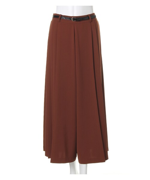 INGNI（イング）の「ベルト付ラチネサイドプリーツ／ガウチョ（パンツ・レディース・ﾃﾗｺｯﾀ/ｸﾛ/ﾋﾟﾝｸ/ﾎﾞﾙﾄﾞｰ/ｷｬﾒﾙ・M）」の10枚目の写真