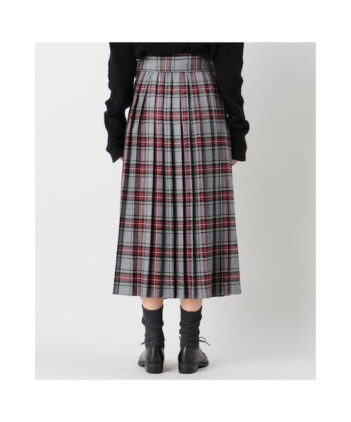 JOURNAL STANDARD（ジャーナルスタンダード）の「フラノムジ チェック ベルトプリーツスカート（スカート・ブラック/グレーB・36/38）」の7枚目の写真