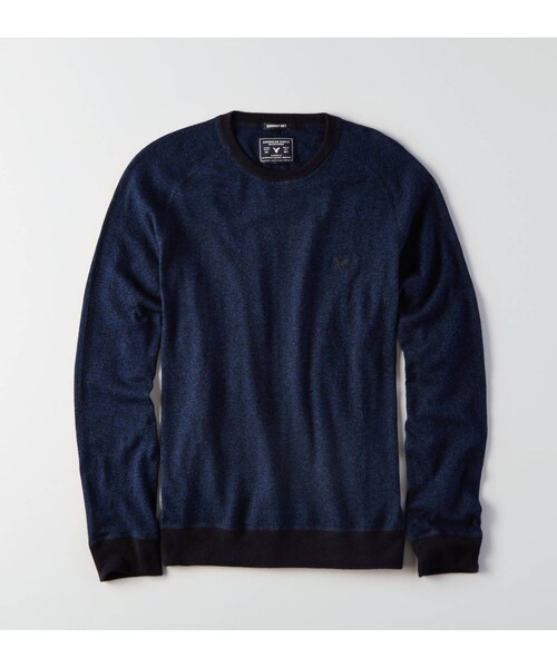 American Eagle（アメリカンイーグル）の「AEOクルーネックセーター（ニット/セーター・メンズ・チャコール/グレー/クリーム/ブルー/ネイビー/バーガンディー・XS/S/M/L/XL/XXL/XXXL）」の4枚目の写真