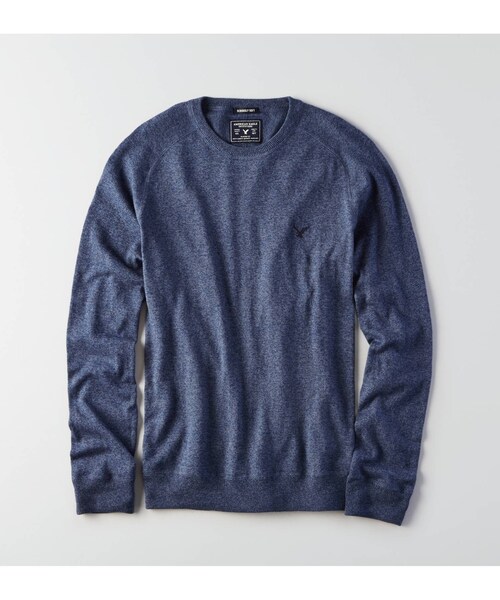American Eagle（アメリカンイーグル）の「AEOクルーネックセーター（ニット/セーター・メンズ・チャコール/グレー/クリーム/ブルー/ネイビー/バーガンディー・XS/S/M/L/XL/XXL/XXXL）」の5枚目の写真