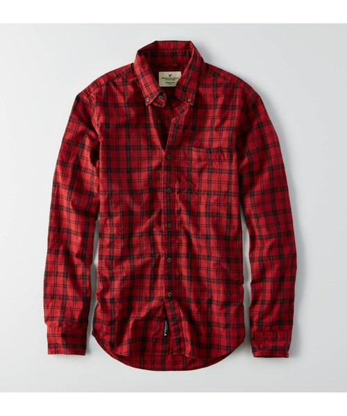 American Eagle（アメリカンイーグル）の「AEOプラッドシャツ（シャツ/ブラウス・メンズ・ブルー/レッド/マルチ・XS/S/M/L/XL/XXL/XXXL）」の2枚目の写真