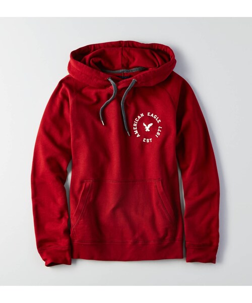 American Eagle（アメリカンイーグル）の「AEOグラフィックスウェットフーディー（パーカー・メンズ・ブラック/グレー/レッド/オートミールヘザー・XS/S/M/L/XL/XXL/XXXL）」の3枚目の写真