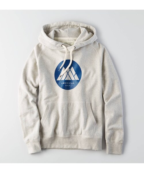 American Eagle（アメリカンイーグル）の「AEOグラフィックスウェットフーディー（パーカー・メンズ・ブラック/グレー/レッド/オートミールヘザー・XS/S/M/L/XL/XXL/XXXL）」の4枚目の写真