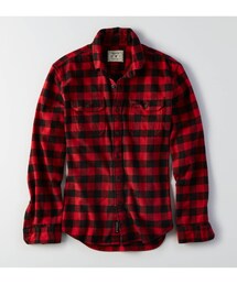American Eagle | AEOラグドフランネルシャツ(シャツ/ブラウス)
