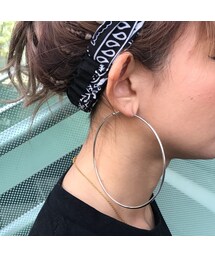 ノーブランド ピアス 両耳 no brand（ノーブランド）の「でか♥フープピアス（ピアス（両耳