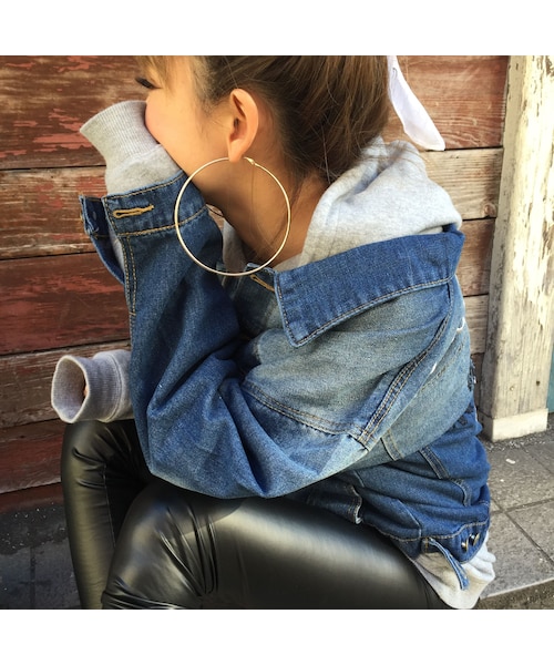 no brand（ノーブランド）の「でか♥フープピアス（ピアス（両耳