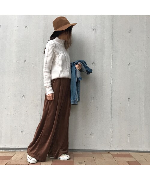 copine（コピン）の「☆大人気☆ゆったりベロアワイドパンツ(３color)（その他パンツ・レディース・その他）」の3枚目の写真