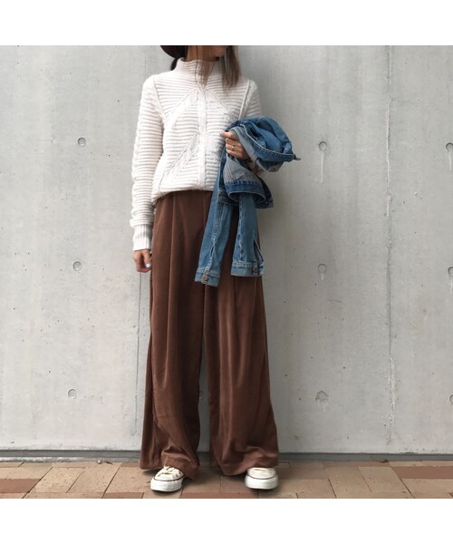 copine（コピン）の「☆大人気☆ゆったりベロアワイドパンツ(３color)（その他パンツ・レディース・その他）」の5枚目の写真