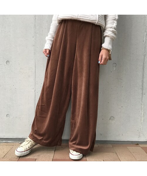 copine（コピン）の「☆大人気☆ゆったりベロアワイドパンツ(３color)（その他パンツ・レディース・その他）」の12枚目の写真