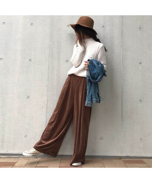 copine（コピン）の「☆大人気☆ゆったりベロアワイドパンツ(３color)（その他パンツ・レディース・その他）」の2枚目の写真