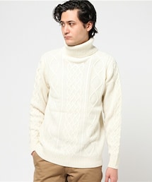 UNION STATION | ケーブル編みタートルネックニット(ニット/セーター)
