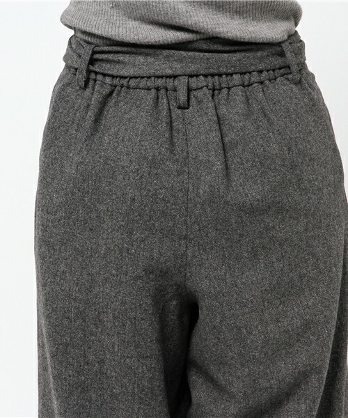 INTERPLANET（インタープラネット）の「ラップ風ツイードパンツ（その他パンツ・レディース・チャコールグレー/キャメル・FREE）」の7枚目の写真