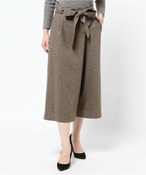 INTERPLANET（インタープラネット）の「ラップ風ツイードパンツ（その他パンツ・レディース・チャコールグレー/キャメル・FREE）」の12枚目の写真