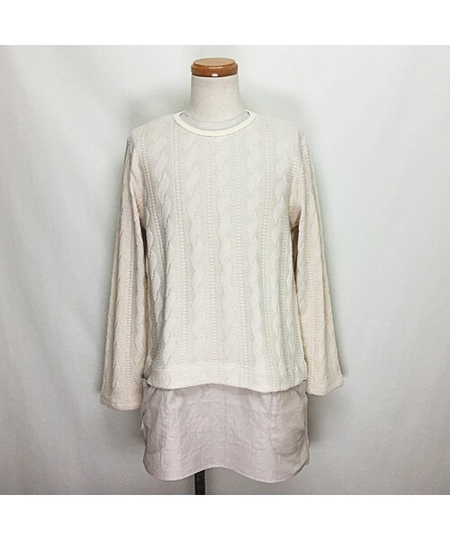 masterkey（マスターキー）の「APRON（ニット/セーター・メンズ・ネイビー/ホワイト・0/1/2）」の2枚目の写真