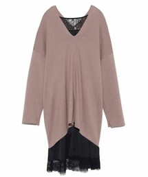 emmi | emmi ニットレイヤードワンピ―ス(ワンピース)