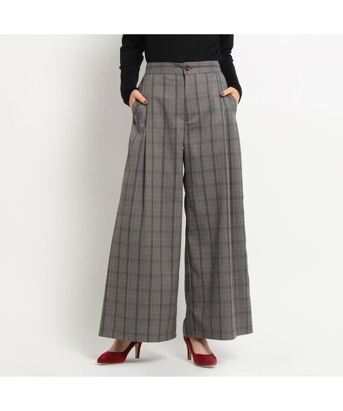 OZOC(オゾック)の「起毛ワイドタックパンツ(パンツ・レディース・グレー/ブラック/ベージュ系・その他)」の5枚目の写真