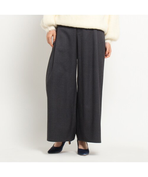 OZOC(オゾック)の「起毛ワイドタックパンツ(パンツ・レディース・グレー/ブラック/ベージュ系・その他)」の3枚目の写真