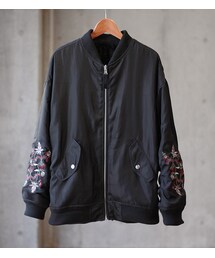 PAGEBOY | 【PAGEBOY】裏ボア刺繍MA-1(ジャケット/アウター)