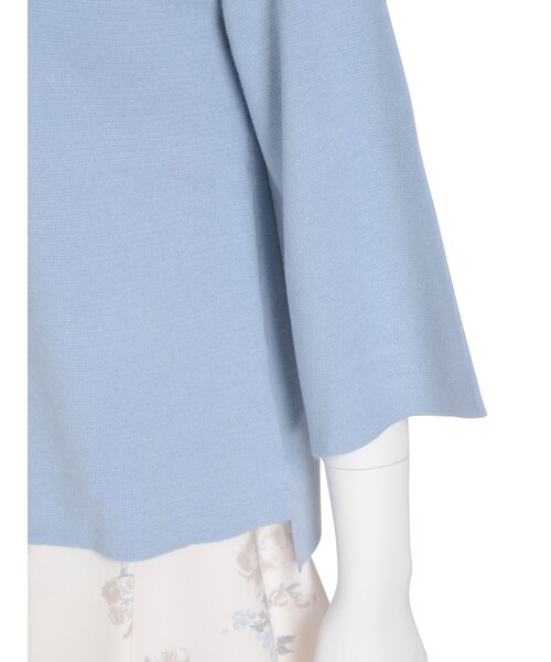 MERCURYDUO（マーキュリーデュオ）の「ミラノリブボートネックカラーニット（トップス・レディース・ブラック/ピンク/ライトオレンジ/アイスブルー）」の11枚目の写真