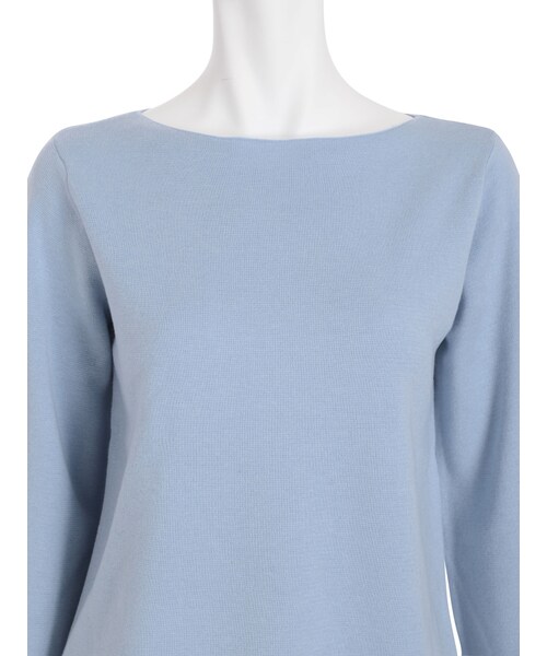 MERCURYDUO（マーキュリーデュオ）の「ミラノリブボートネックカラーニット（トップス・レディース・ブラック/ピンク/ライトオレンジ/アイスブルー）」の8枚目の写真