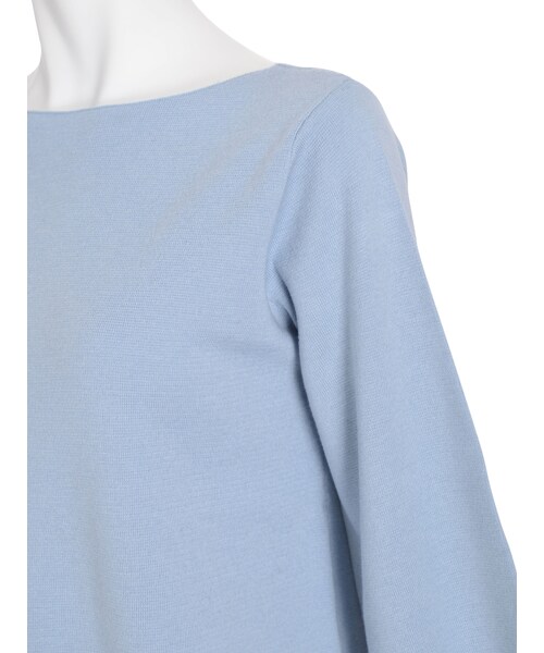 MERCURYDUO（マーキュリーデュオ）の「ミラノリブボートネックカラーニット（トップス・レディース・ブラック/ピンク/ライトオレンジ/アイスブルー）」の10枚目の写真