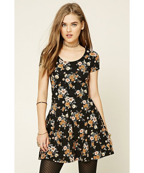 Forever 21 フォーエバー トゥエンティーワン の フラワープリントスケーターワンピース その他 Wear