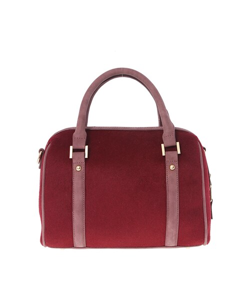 31 Sons de mode（トランテアン　ソン　ドゥ　モード）の「≪新作≫ポンポンつきフェルトボストンバッグ（バッグ・レディース・ボルドー/ベージュ・フリー）」の7枚目の写真