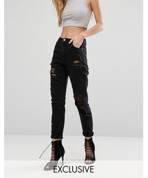 Missguided | Missguided Riot Rip Mom Jean(デニムパンツ)