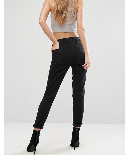 Missguidedの「Missguided Riot Rip Mom Jean（デニムパンツ・レディース・Black・US 10/US 2/US 4/US 6/US 8）」の3枚目の写真