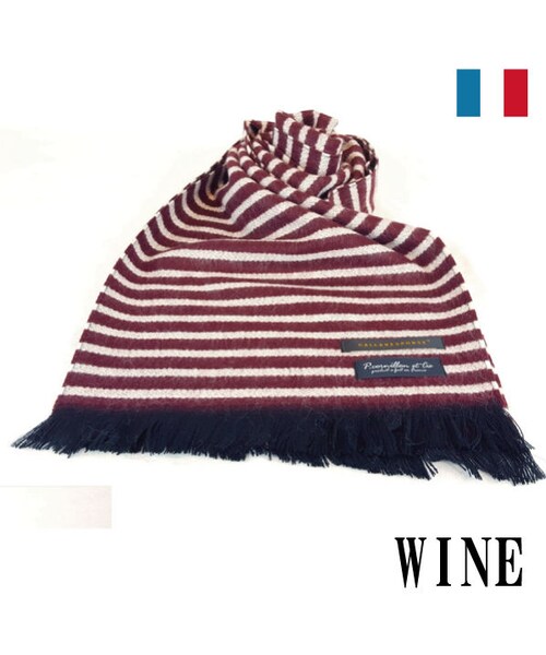 CALL&RESPONSE(コールアンドレスポンス)の「【フランス製】細ボーダーマフラー/CALL&RESPONSE / 162-1662-03(マフラー・メンズ・その他)」の1枚目の写真