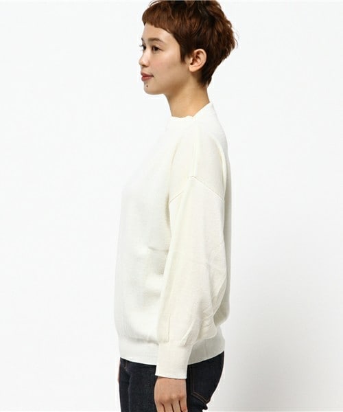 archives（アルシーヴ）の「ミラノリブドルマンボトルネックプルオーバー（ニット/セーター・レディース・オフホワイト/チャコールグレー/グリーン/グリーン系その他/ピンク・MEDIUM）」の6枚目の写真