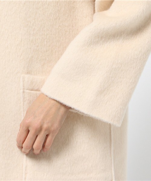 archives（アルシーヴ）の「ウールシャギーフードコート（その他アウター・レディース・オフホワイト/グレー/キャメル・MEDIUM）」の8枚目の写真