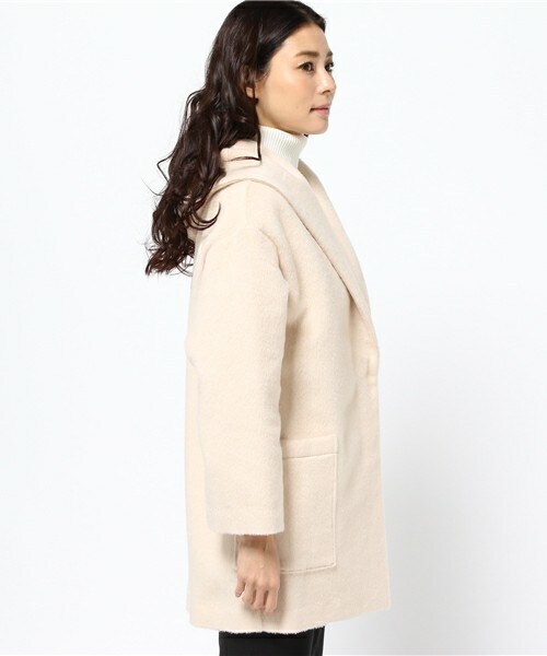 archives（アルシーヴ）の「ウールシャギーフードコート（その他アウター・レディース・オフホワイト/グレー/キャメル・MEDIUM）」の5枚目の写真