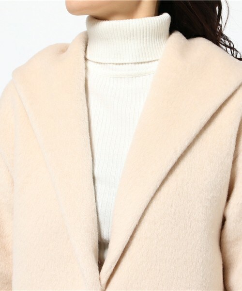 archives（アルシーヴ）の「ウールシャギーフードコート（その他アウター・レディース・オフホワイト/グレー/キャメル・MEDIUM）」の7枚目の写真