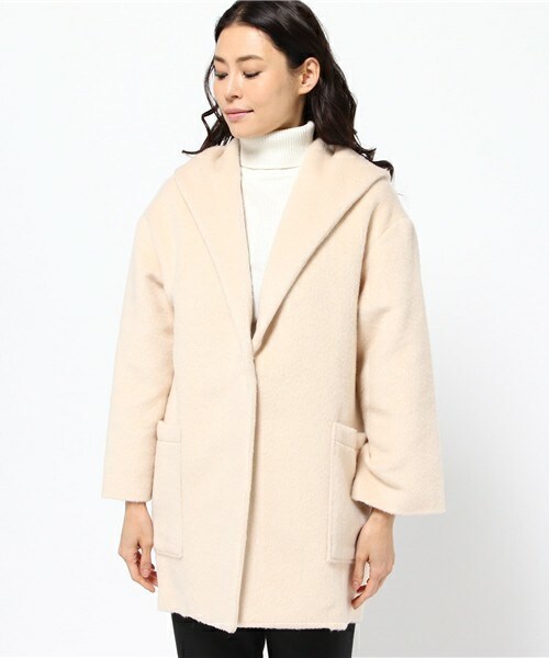 archives（アルシーヴ）の「ウールシャギーフードコート（その他アウター・レディース・オフホワイト/グレー/キャメル・MEDIUM）」の4枚目の写真