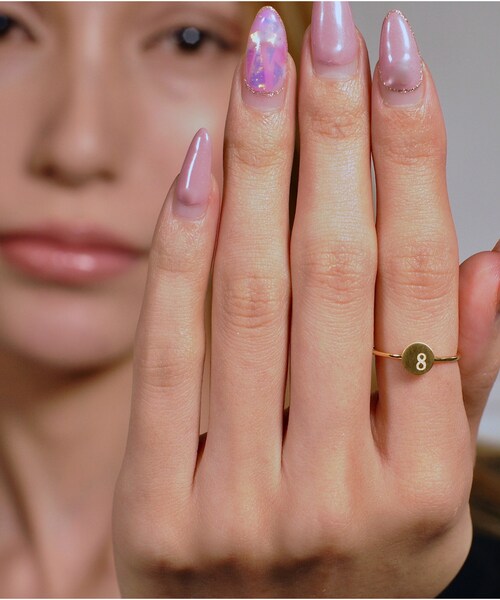 pinacoteca(ピナコテーカ)の「ピナコテーカ 677 スタンプ イニシャル ナンバー 数字 リング ピンキーリング(リング・レディース・ゴールド・マイナス5号〜13号)」の5枚目の写真