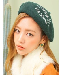 KORMARCH | 刺繍ウールベレー帽。(ハンチング/ベレー帽)