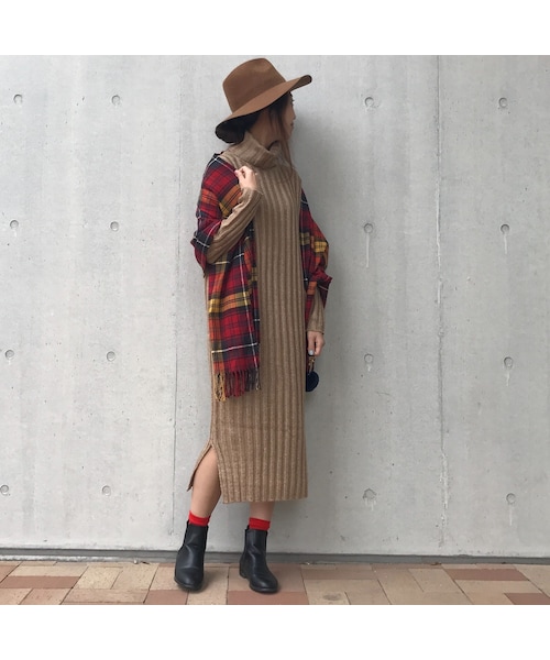 copine（コピン）の「タートルネックロングニットワンピース（ワンピース・レディース・その他）」の7枚目の写真