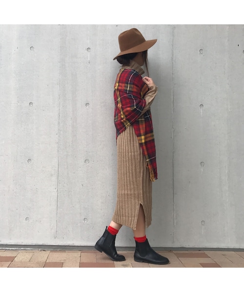 copine（コピン）の「タートルネックロングニットワンピース（ワンピース・レディース・その他）」の3枚目の写真