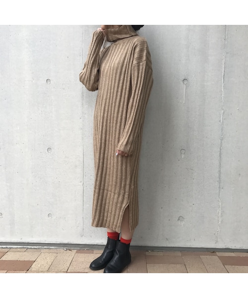 copine（コピン）の「タートルネックロングニットワンピース（ワンピース・レディース・その他）」の16枚目の写真