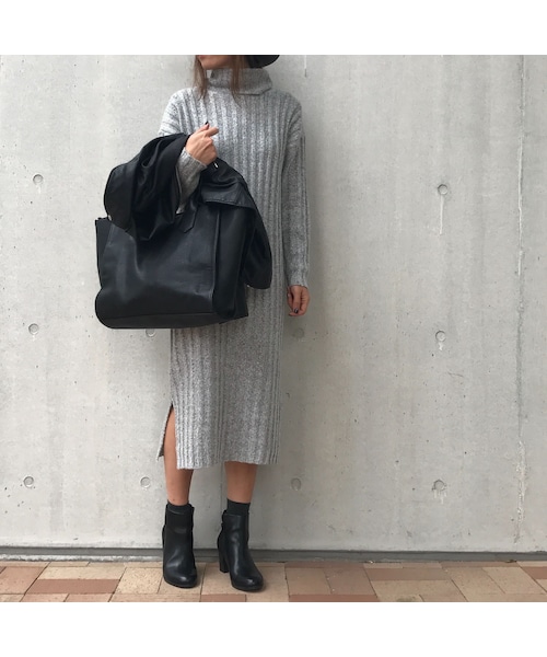 copine（コピン）の「タートルネックロングニットワンピース（ワンピース・レディース・その他）」の9枚目の写真