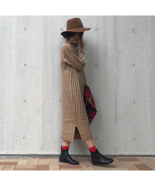 copine（コピン）の「タートルネックロングニットワンピース（ワンピース・レディース・その他）」の5枚目の写真