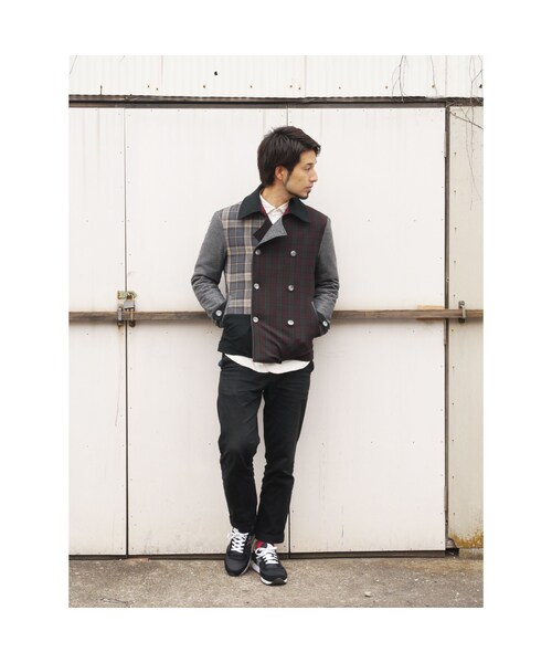 NIRAME.CO（ニラメッコ）の「暖か～気まぐれピーコート。　グレーチェック（ピーコート・メンズ・その他）」の5枚目の写真