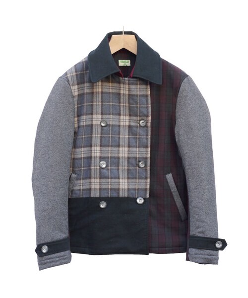 NIRAME.CO（ニラメッコ）の「暖か～気まぐれピーコート。　グレーチェック（ピーコート・メンズ・その他）」の6枚目の写真